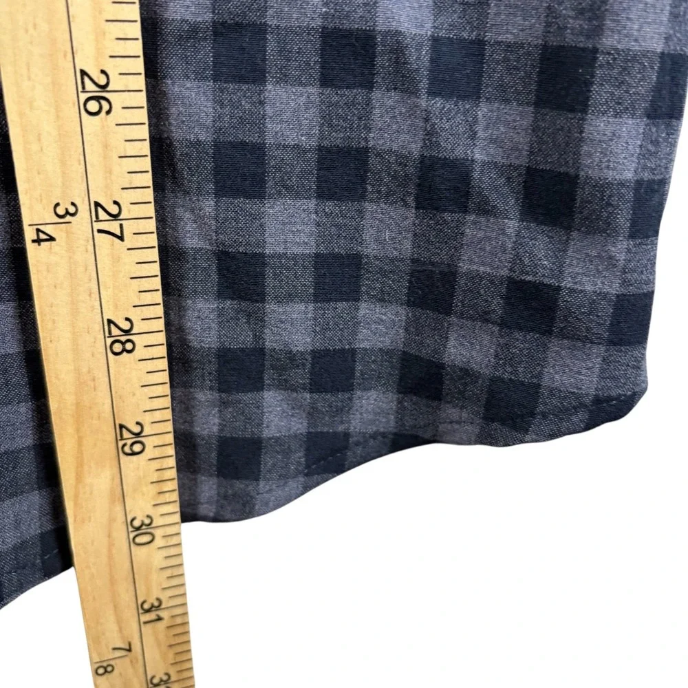 Mizzen+Main Mens XL‎ Trim Fit Gingham Performance Button Down Shirt Blue Classic